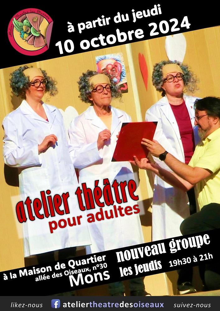 Affiche atelier theatre octobre2024